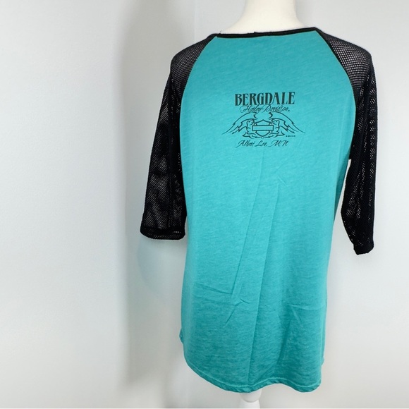 Harley Davidson Woman’s Mesh 3/4 Sleeve Tee - Picture 4 of 11